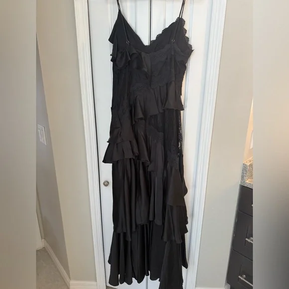 Anthro BHLDN Elora
Sleeveless V-
Neck Ruffle Lace
Maxi Dress US size 14 - Picture 3 of 8